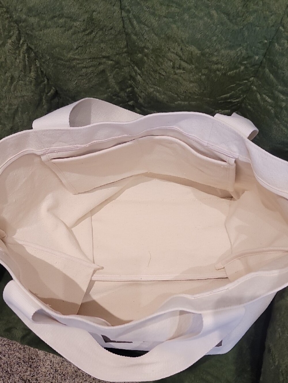 MERIT Canvas Cosmetic Tote Bag in Cream - Picture 8 of 9
